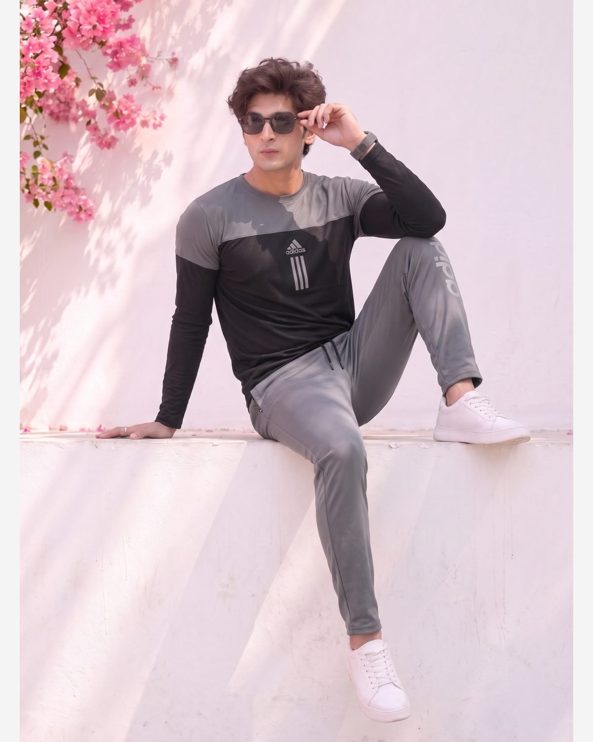  Velocity Dual-Tone Performance Tracksuit – Black & Grey view 3