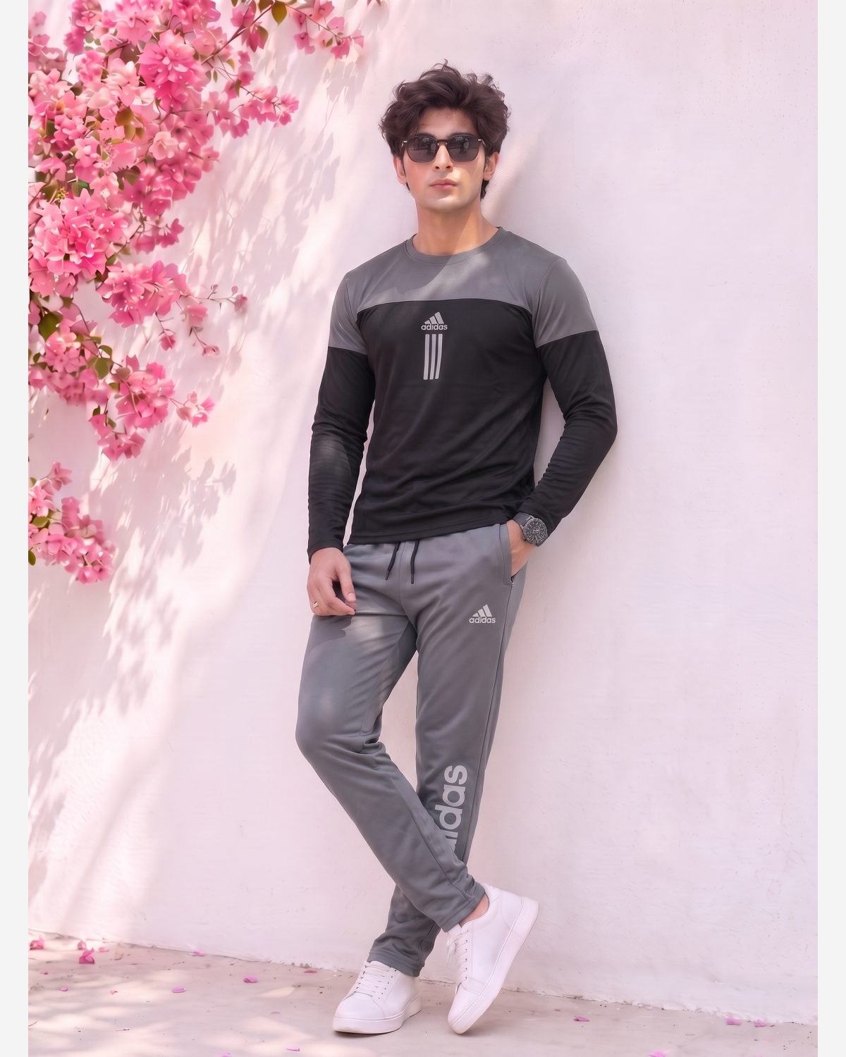  Velocity Dual-Tone Performance Tracksuit – Black & Grey