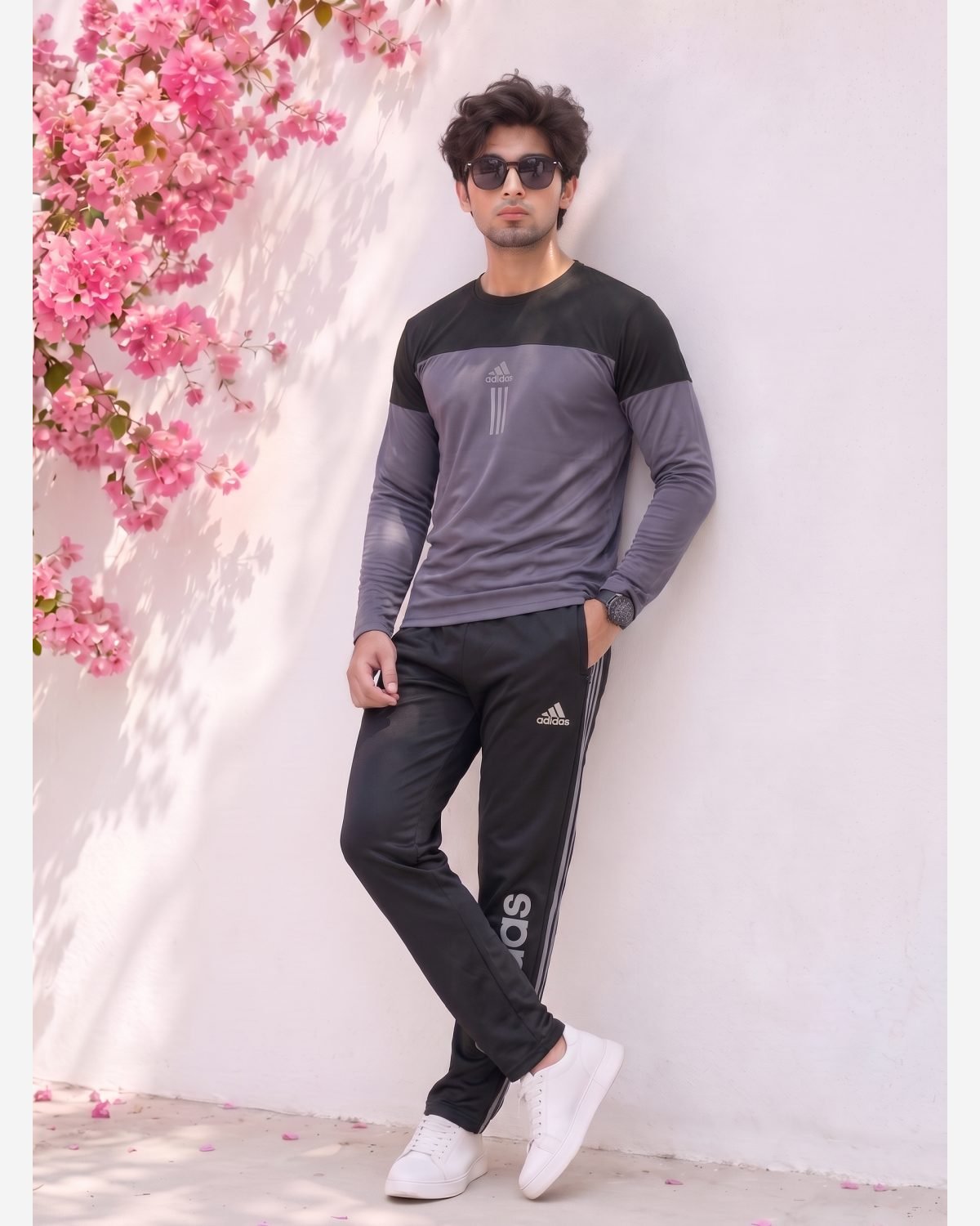  Apex Dual-Tone Performance Tracksuit – Grey & Black
