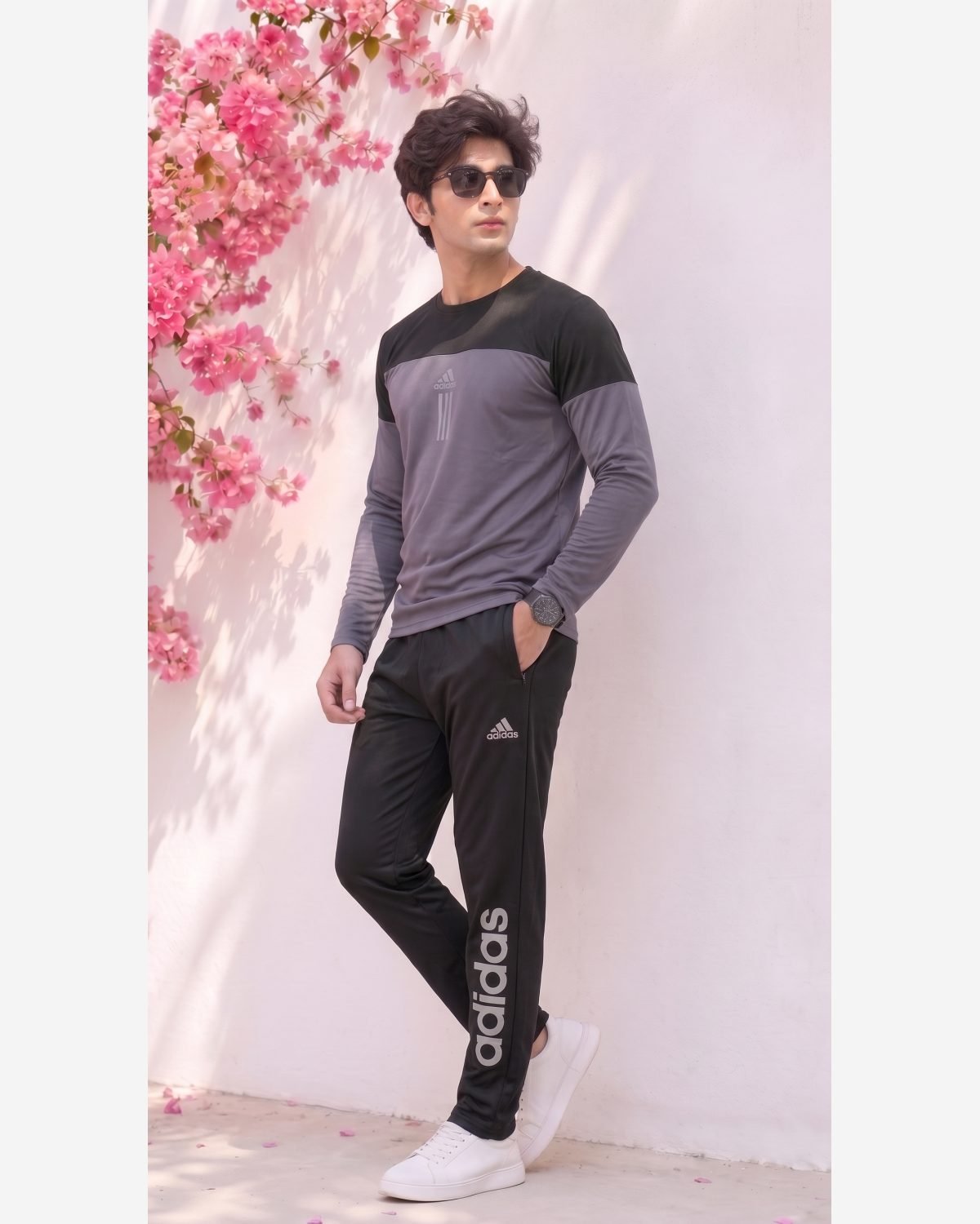  Apex Dual-Tone Performance Tracksuit – Grey & Black view 5