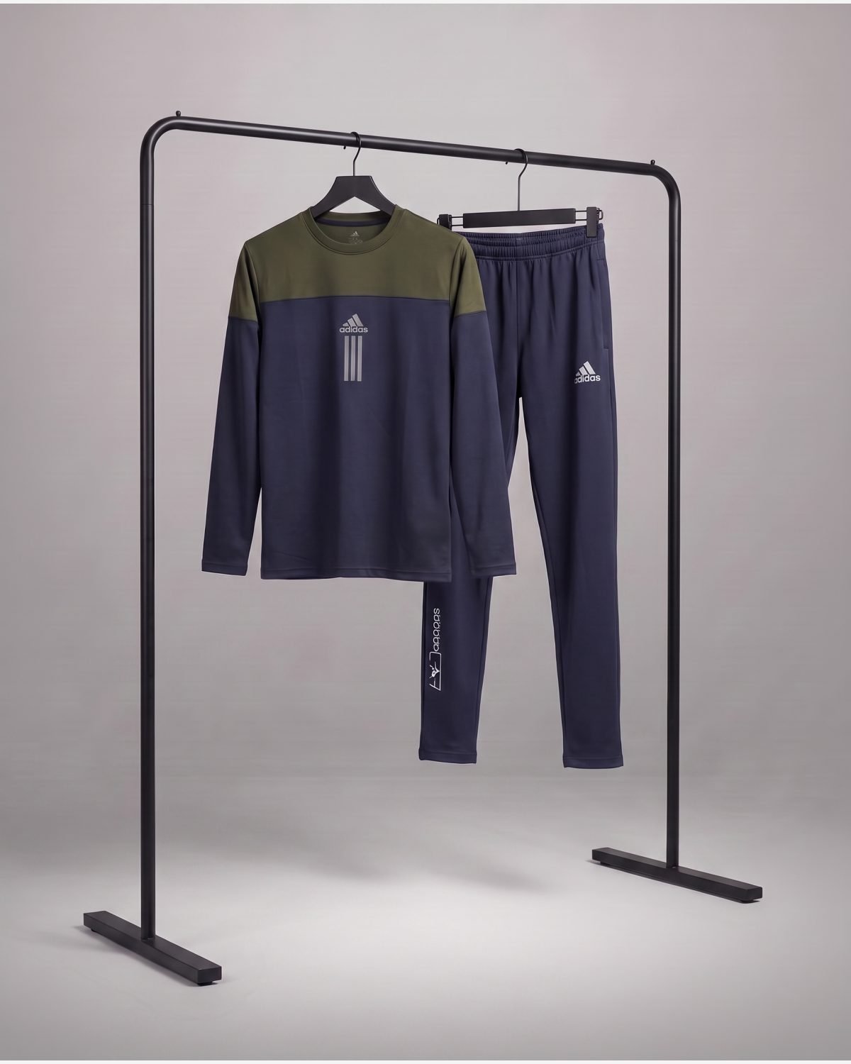  Elite Dual-Tone Performance Tracksuit – Navy Blue & Olive Green view 5