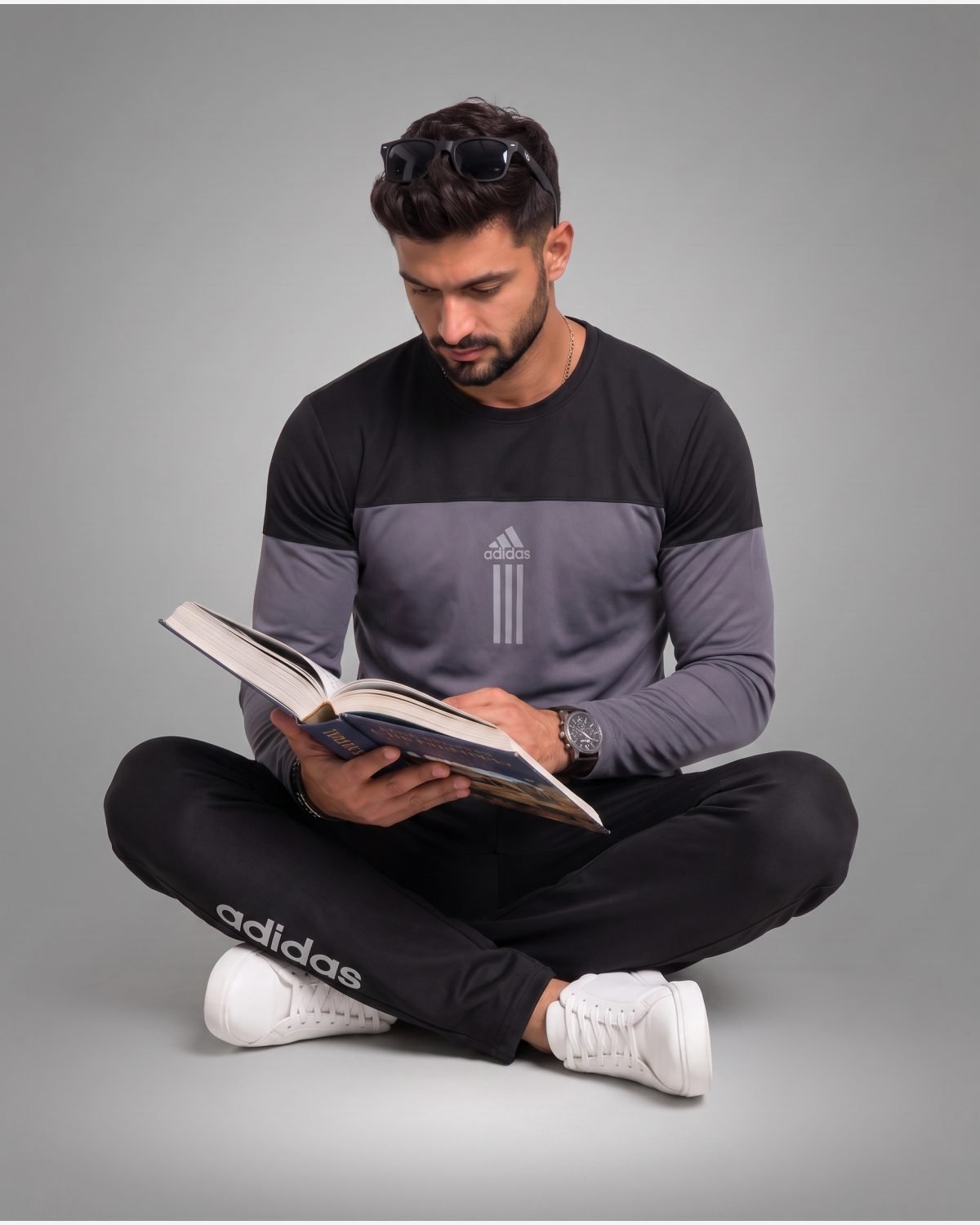 Apex Dual-Tone Performance Tracksuit – Grey & Black view 3