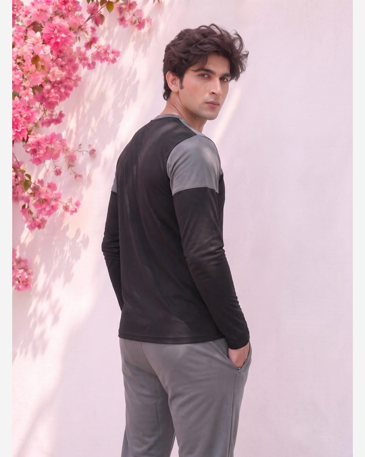  Velocity Dual-Tone Performance Tracksuit – Black & Grey view 2