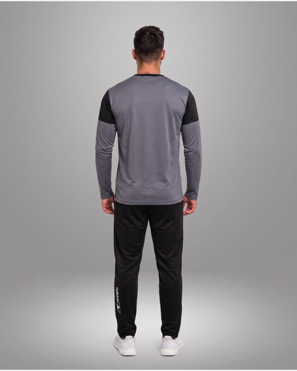  Apex Dual-Tone Performance Tracksuit – Grey & Black view 2