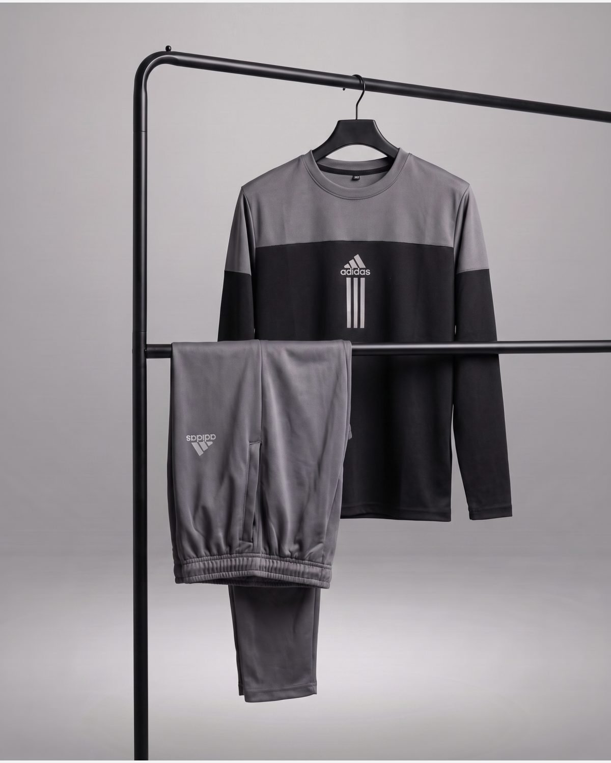  Velocity Dual-Tone Performance Tracksuit – Black & Grey view 4